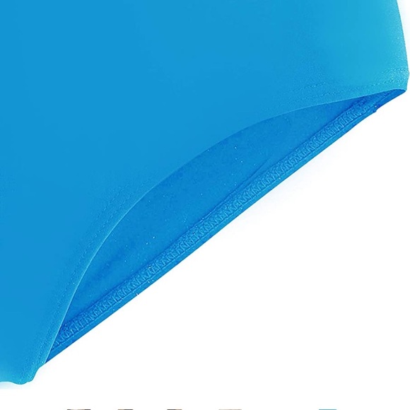 High Waisted Swimsuit Bikini Bottoms Tummy Control XL Blue - Picture 8 of 10